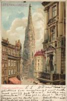 Vienna Stefanskirche, litho s: Geiger R. (EB)