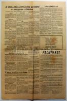 1956 Népszava c. folyóirat október 29. és Magyar Függetlenség c. folyóirat október 31. száma