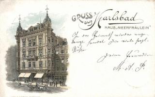 Karlovy Vary Hotel Meerfräulein litho