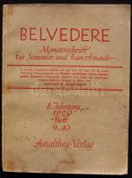 Belvedere - Monatsschrift für Sammler und Kunstfreunde, 8. Jahrgang 1929 Heft 9 und 10. Amathea-Verlag - Magazingyűjtők és a művészet szerelmesei