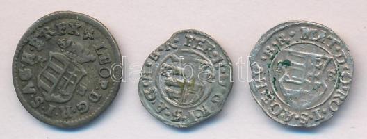 1617. Denár Ag "II. Mátyás" (0.52g) T:2- + 1622. Denár Ag "II. Ferdinánd" (0.49g...