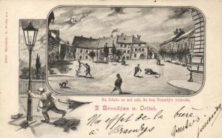 Brandys nad Orlicí at night, humour (Rb)