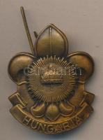 ~1940. "Hungaria" Br cserkész egyenruha jelvény, szign.: Ludvig (45x35mm) T:2