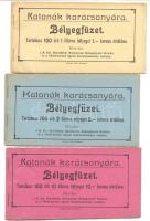 1915 3db Katonák karácsonyára 100 darabos bélyegfüzet (1f, 2f, 10f)