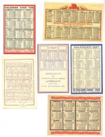 1921-1934  6 db klf külföldi kártyanaptár