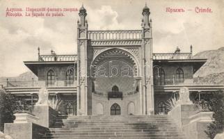 Alupka, Alupka (Crimea, Krym); Le facade du palais / palace