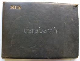 1914-1918 Az első világháború Olasz frontja 86 darab érdekes fotót tartalmazó fotóalbum magyar felírásokkal / 1914-1918 Hungarian soldier's photo album with 86 interesting photos from the Italian front
