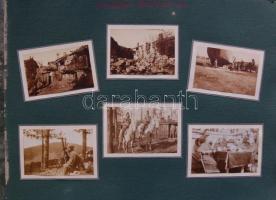 1914-1918 Az első világháború Olasz frontja 86 darab érdekes fotót tartalmazó fotóalbum magyar felír...