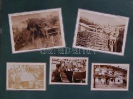 1914-1918 Az első világháború Olasz frontja 86 darab érdekes fotót tartalmazó fotóalbum magyar felír...