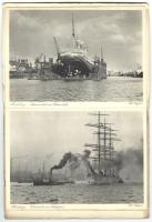 1936  10 lapos leporelló a Hamburgi kikötőről