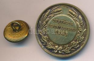 1943. "Országos Leventeverseny" Br emlékérem (32mm) + 1db "Superieur" katonai go...