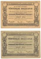 1916  2db adományjegy (50f, 2K) az Auguszta Alap számára