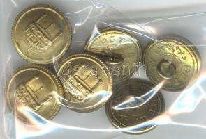 ~1935. 6db katonai egyenruha gomb a Horthy-korszakból készítő: Péthely T:2