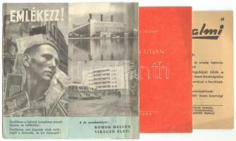 6db klf propagandafüzet az 40-es 50-es évekből