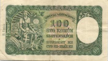 Szlovákia 1940. 100K (2x) majdnem egymás melletti sorszámmal T:III
Slovakia 1940. 100 Korun (2x) alm...