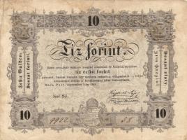 1848. 10Ft "Kossuth bankó" T:II-