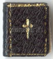 Ave Maria c. mikrokönyv, illusztrált, bőrkötésben, 7x7mm. Ritkaság!