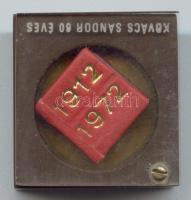 Kovács Sándor 60 éves c. minikönyv, 1972, fa tokban