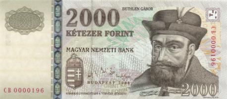 2005. 2000Ft "CB 0000196" T:I