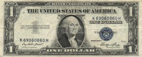 Amerikai Egyesült Államok 1935D 1$ + 1935E 1$ T:III
USA 1935D 1 Dollar + 1935E 1 Dollar C:F