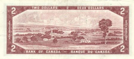 Kanada (1954) 1961-72. 2$ aláírás: Beattie-Rasminsky T:II
Canada (1954) 1961-72. 2 Dollars sign.: Be...