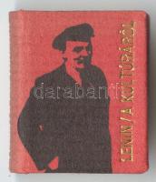 Lenin: A kultúráról c. minikönyv, Kossuth kiadó, Bp. 1980, kemény papírkötés