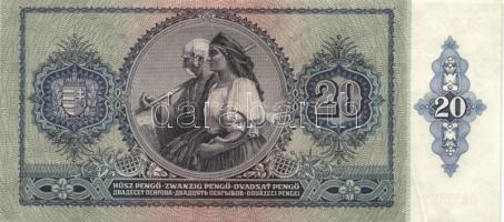 1941. 20P "005" (4x) egymás utáni sorszámmal! T:I- apró sarokkopás