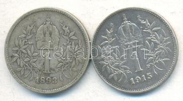Ausztria 1893. 1K Ag + 1915. 1K Ag T:3,2
Austria 1893. 1 Corona Ag + 1915. 1 Corona Ag C:F,XF