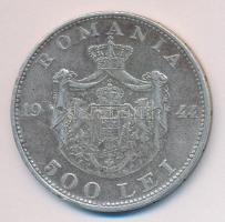 Románia 1944. 500L Ag "I. Mihály" T:2-/3 Romania 1944. 500 Lei Ag "Mihai I" C:VF/F