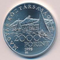 1998. 2000Ft Ag "Régi balatoni hajók II-Phoenix" T:BU tanúsítvánnyal! dísztokban