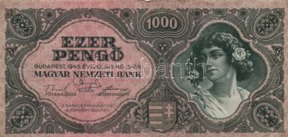 13db vegyes pengő, közte Vöröshadsereg 1000P, 50P, 20P, adópengők is T:II,III,III-