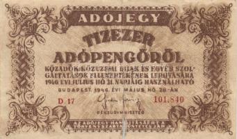 13db vegyes pengő, közte Vöröshadsereg 1000P, 50P, 20P, adópengők is T:II,III,III-