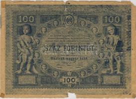 1880. 100Ft korabeli fakszimile mindkét oldalon ugyanazzal a képpel T:4-