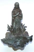 Falra akasztható öntöttvas szenteltvíz tartó 20cm