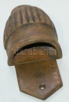 XIX. századi falra akasztható jelzett bronz szenteltvíz tartó 15cm