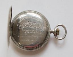 cca 1900 Doxa zsebóra porcelán számlappal, másodpercmutatóval saját dobozában (a számlap kicsit sérü...