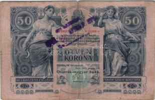 1902. 50K lila felülbélyegzéssel T:III/III-