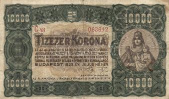 1923. 10.000K "orell Füssli Zürich" T:III