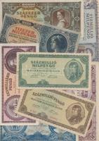 Vegyes bankjegy tétel, közte koronák pengők és néhány külföldi papírpénz, összesen 41db, szebb darab...