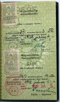 1937 Görgey Lajos tábornok keményfedeles útlevele / 
1937 Passport of general Görgey