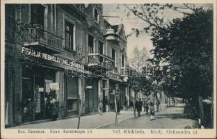 Nagykikinda Alexander street with the bookshop of Franja Rebholz
