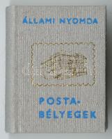 Minikönyv: Postabélyegek VI., Magyar Postabélyeg 1947-1983. Repülés, űrrepülés, űrkutatás, léghajó a bélyegen. Bp., 1985, Állami Nyomda. Egészvászon kötésben, színes illusztrációkkal