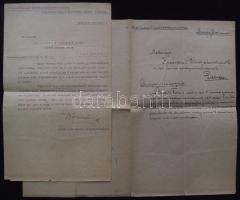 1922 Kratochwil Károly tábornok aláírt, szigorúan bizalmas levele Seregély Dezső M. kir. honvéd ezredeshez, hátoldalán Seregély Dezső kézzel írt válaszának piszkozata, és külön lapon a tisztázat