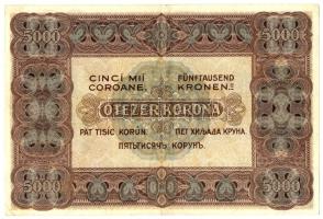 1920. 5000K "Orell Füssli Zürich" T:II,II- / 
Hungary 1920. 5000 Korona "Orell Füssli...