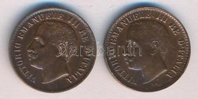 Olaszország 1904. 1c Cu + 1905. 1c Cu "II. Viktor Emanuel" T:2
Italy 1904. 1 Centesimo Cu ...