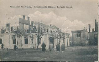 Military WWI Volhynian houses burnt down