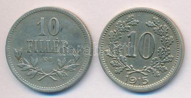 1915KB 10f + Ausztria 1915. 10h T:2