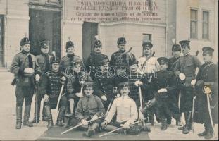 Serbian officers, various uniforms