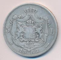 Románia 1883B 5L Ag "I. Károly" T:3 Romania 1883B 5 Lei Ag "Carol I" C:F