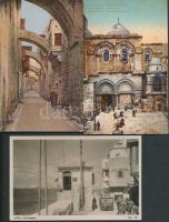 6 db régi képeslap Izrael területéről, egy kivételével mind használatlan